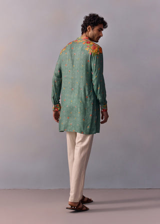 Zayn Green Kurta And Pants by Kalista Men available on Indiaspopup.com