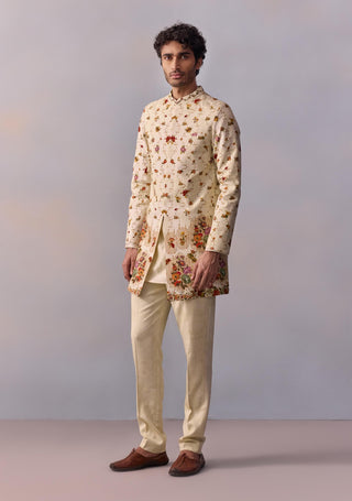 Rehyan Ivory Achkan Jacket Set by Kalista Men available on Indiaspopup.com