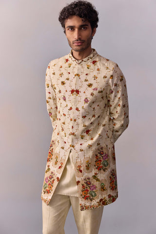 Rehyan Ivory Achkan Jacket Set by Kalista Men available on Indiaspopup.com