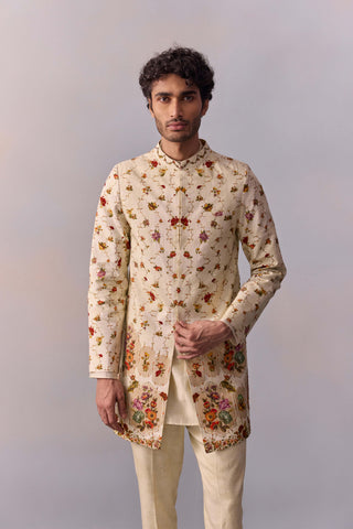 Rehyan Ivory Achkan Jacket Set by Kalista Men available on Indiaspopup.com