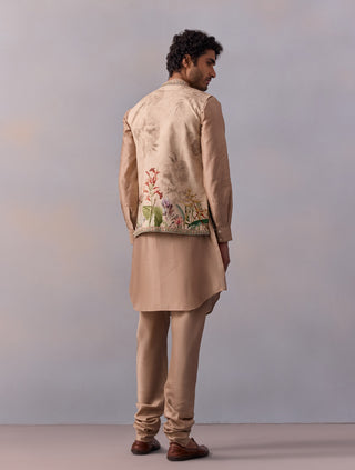 Kairav Ivory Kurta And Bundi Set by Kalista Men available on Indiaspopup.com