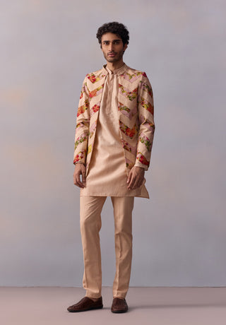 Ojas Open Jacket And Kurta Set by Kalista Men available on Indiaspopup.com