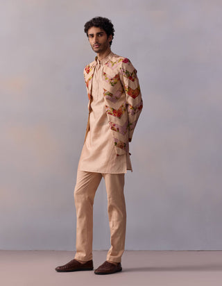 Ojas Open Jacket And Kurta Set by Kalista Men available on Indiaspopup.com