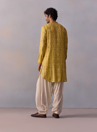 Eshan Lemon Yellow Kurta And Pants by Kalista Men available on Indiaspopup.com