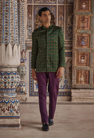 Zayn emerald green achkan kurta and pants