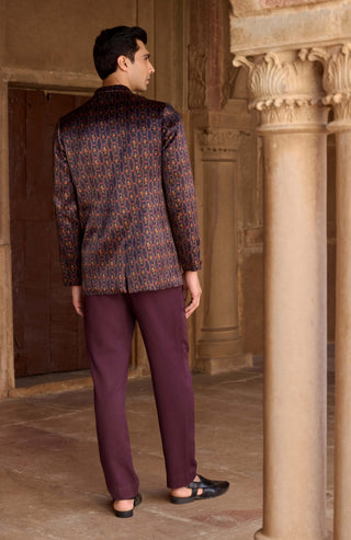 Zayn Purple Achkan Kurta And Pants by Kalista Men available on Indiaspopup