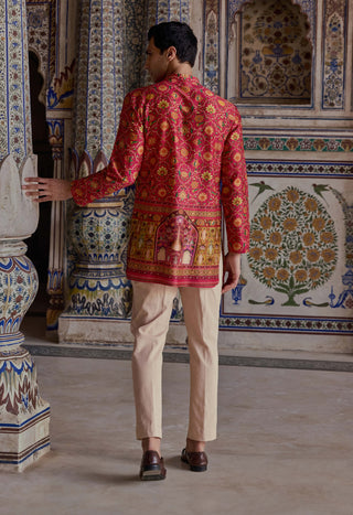 Kabeer Hot Pink Kurta And Pants by Kalista Men available on Indiaspopup