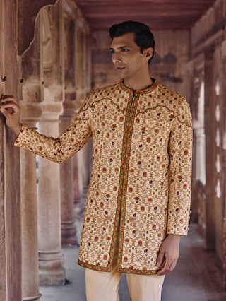 Amir ivory achkan kurta and pants