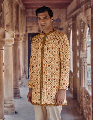 Amir ivory achkan kurta and pants