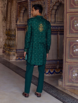 Aryan forest green kurta and pants