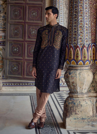 Taimur navy kurta and churidar