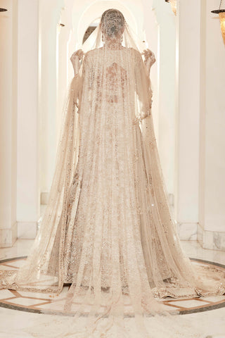 Wild seascape snow velvet lehenga set