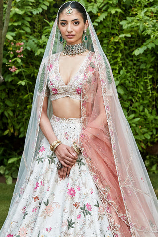 Golden ivory amanbagh lehenga set