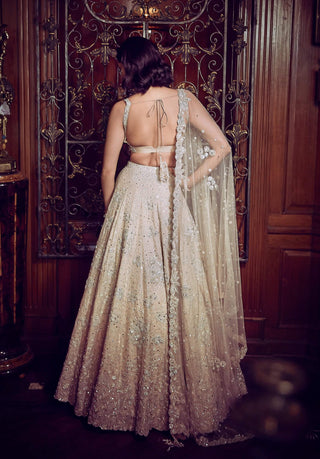 Starlight Mogra Lehenga Set by Matsya available on Indiaspopup.com