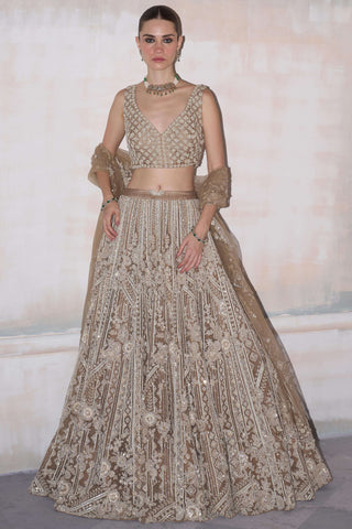 Eden pearl limestone lehenga set