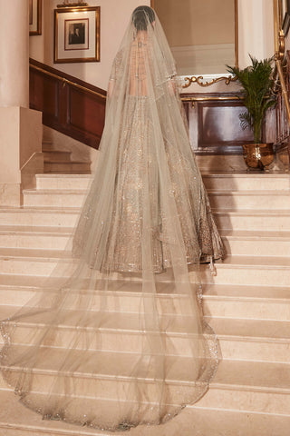 Royal lotus pond jade lehenga set