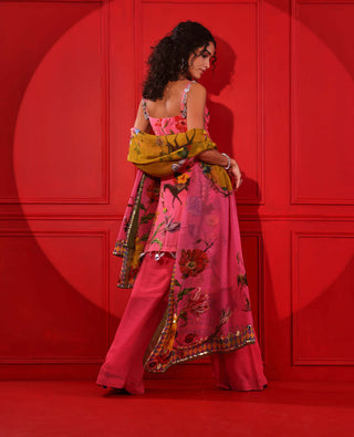 Mahima Mahajan-Rosy Printed Georgette Palazzo And Kurta Set-INDIASPOPUP.COM