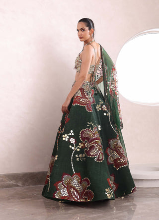 Mahima Mahajan-Siya Green Embroidered Lehenga Set-INDIASPOPUP.COM