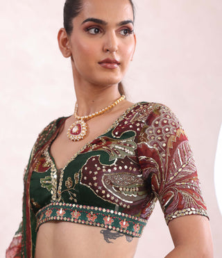 Mahima Mahajan-Lia Green Embroidered Lehenga Set-INDIASPOPUP.COM