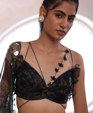 Mahima Mahajan-Fiza Black Embroidered Lehenga Set-INDIASPOPUP.COM