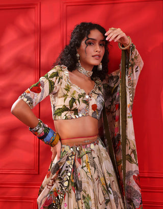 Mahima Mahajan-Soni Multicolor Printed Lehenga Set-INDIASPOPUP.COM