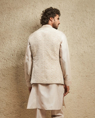 Matsya Men-Beige Jodhpuri Jacket-INDIASPOPUP.COM