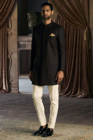 Classic matsya brown achkan set
