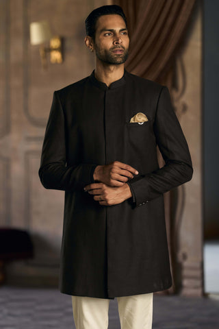 Classic matsya brown achkan set