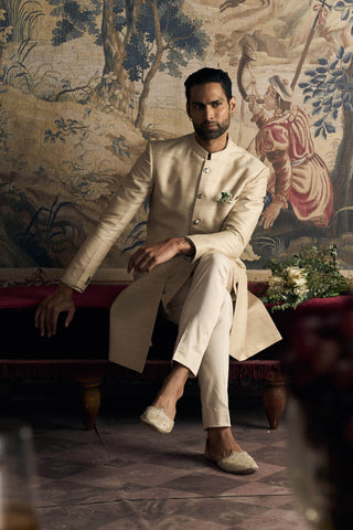 Jodhpur beige achkan set