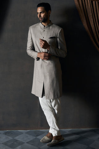 Jamshedpur gray achkan set