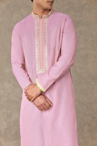 House Of Masaba Men-Mint Candy Swirl Bandi And Kurta Set-INDIASPOPUP.COM