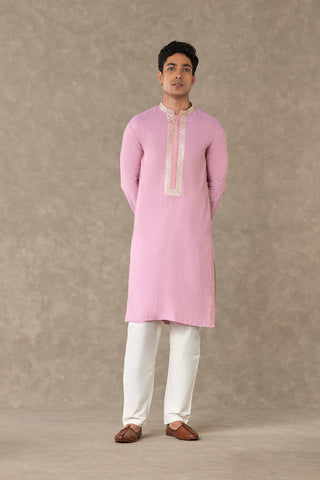 House Of Masaba Men-Mint Candy Swirl Bandi And Kurta Set-INDIASPOPUP.COM