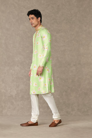 House Of Masaba Men-Mint Parijat Kurta And Pants-INDIASPOPUP.COM