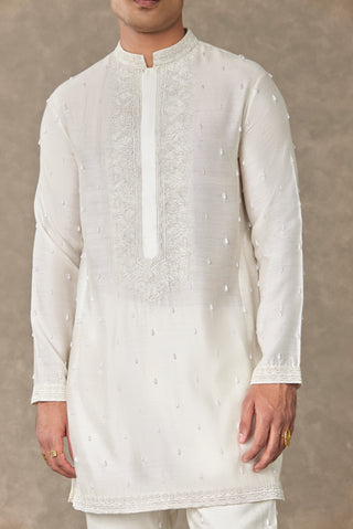 House Of Masaba Men-Ivory Pearl Kurta And Pants-INDIASPOPUP.COM