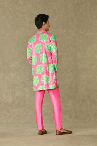 House Of Masaba Men-Pink Sequin Kurta And Pants-INDIASPOPUP.COM