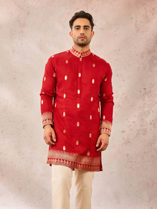 Red haaath phool kurta