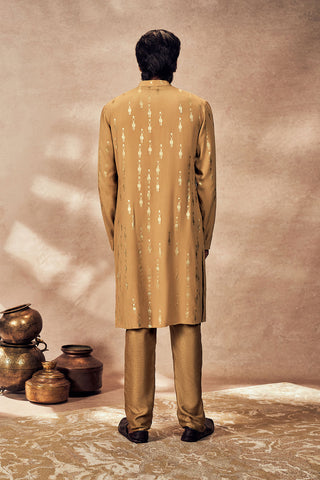 Beige Tribal Pillar Kurta And Pants by House Of Masaba Men, available on Indiaspopup.com