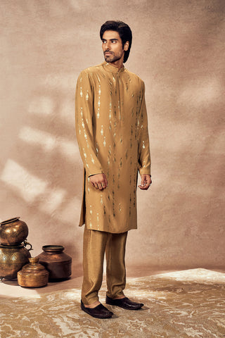 Beige Tribal Pillar Kurta And Pants by House Of Masaba Men, available on Indiaspopup.com