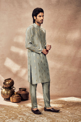 Gray Timber Tribe Kurta And Pants by House Of Masaba Men, available on Indiaspopup.com