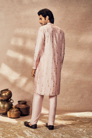 Baby Pink Tribal Pillar Kurta And Pants by House Of Masaba Men, available on Indiaspopup.com