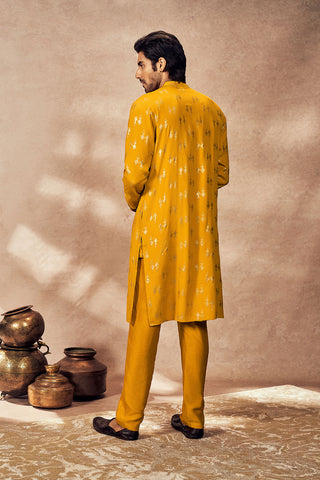 Yellow Mystic Kurta And Pants by House Of Masaba Men, available on Indiaspopup.com