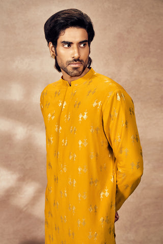 Yellow Mystic Kurta And Pants by House Of Masaba Men, available on Indiaspopup.com