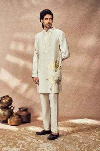 Ivory Palm Blooms Kurta And Pants by House Of Masaba Men, available on Indiaspopup.com