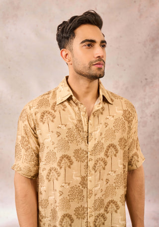 Beige midnight maze shirt