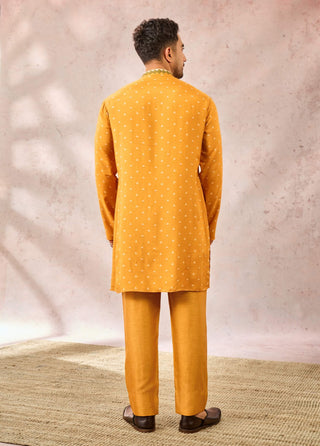 Yellow Spade Blossom Kurta And Pant by House Of Masaba Men available on Indiaspopup.com