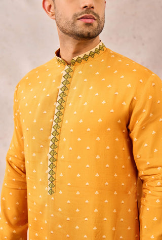 Yellow Spade Blossom Kurta And Pant by House Of Masaba Men available on Indiaspopup.com