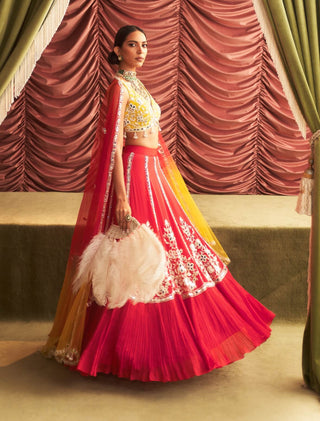 Kamala Rani Pink Lehenga Set by Seema Thukral available on Indiaspopup.com