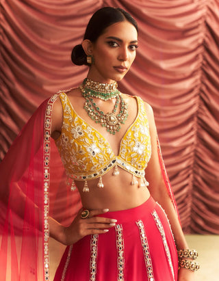 Kamala Rani Pink Lehenga Set by Seema Thukral available on Indiaspopup.com