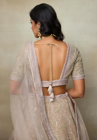 Moonset rose lehenga set