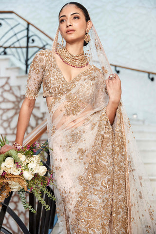Vintage nizami tulle sari set